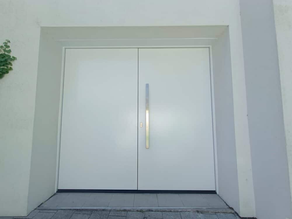 Porte double vantaux blanc Strasbourg
