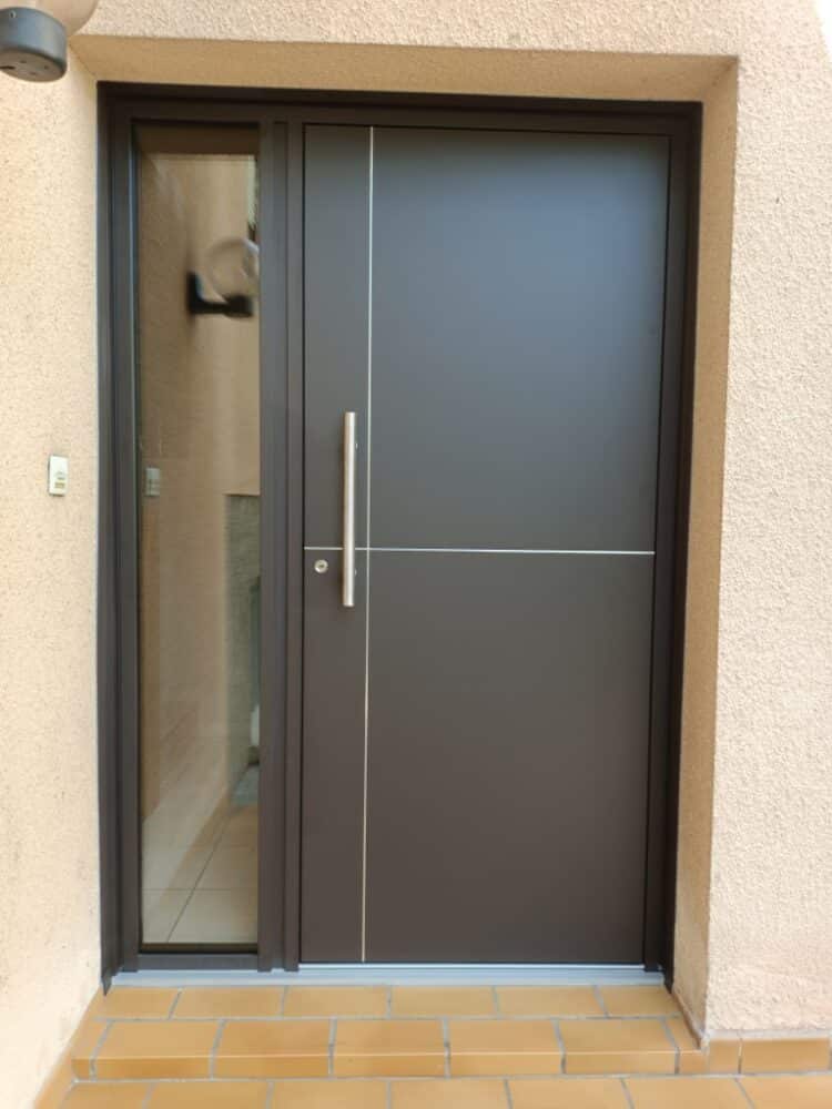 porte entrée gris anthracite